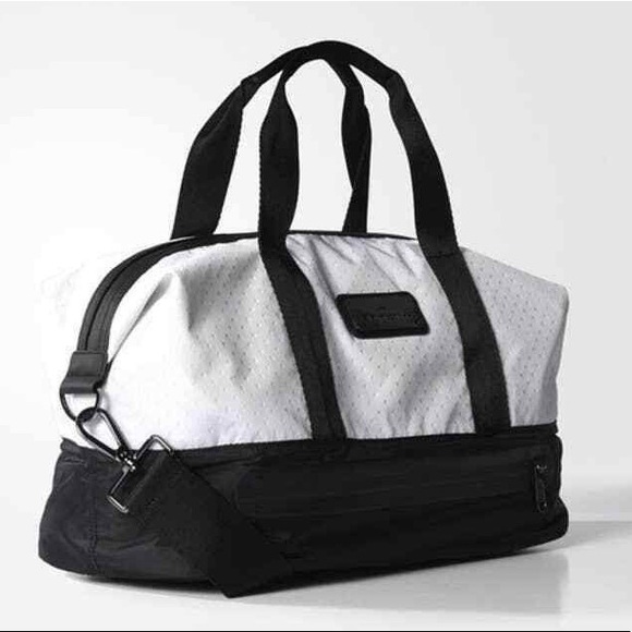 New - adidas By Stella McCartney Tennis/Gym White Polyester Weekend/Travel Bag - Picture 1 of 7